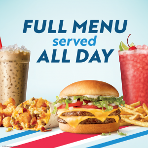 Full Menu All Day Perforated Window Decals